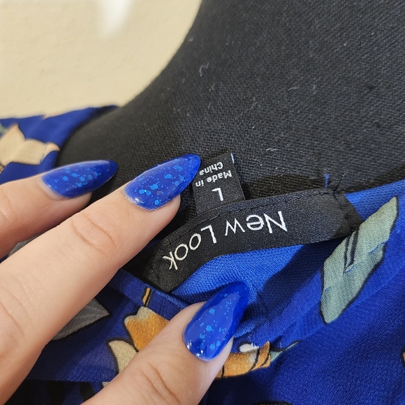 Floral Blue Maxi Romper Dress - Picture 2 of 6